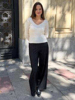 Pantalón Sastre Espiga Negro