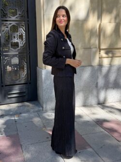 Pantalón Sastre Espiga Negro