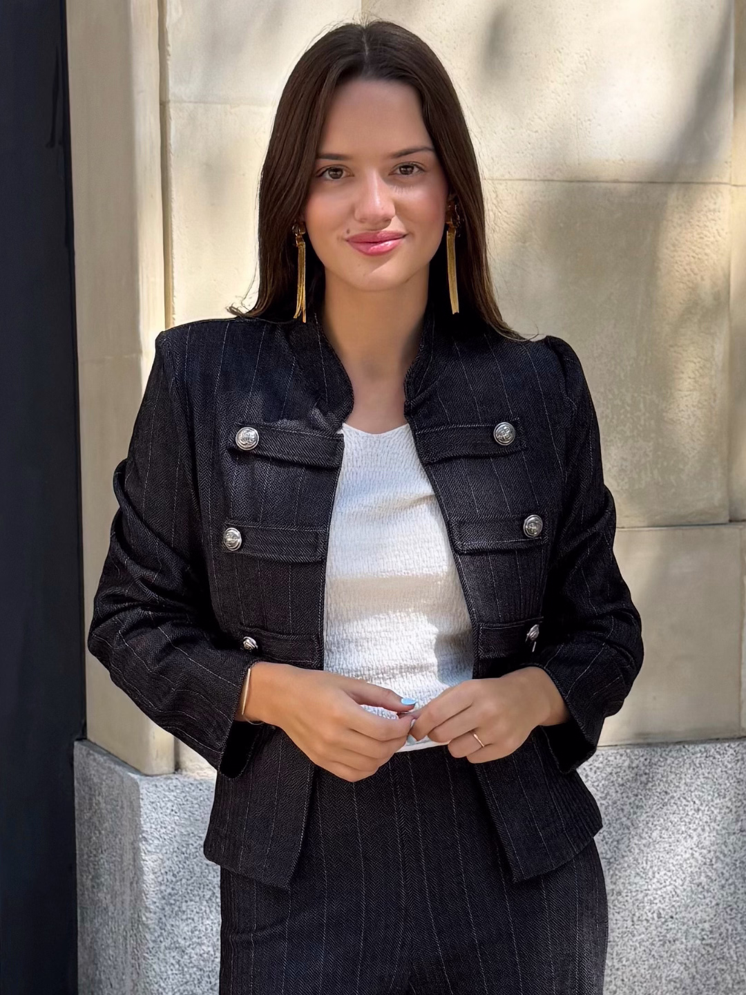 Chaqueta Officer Espiga Negra
