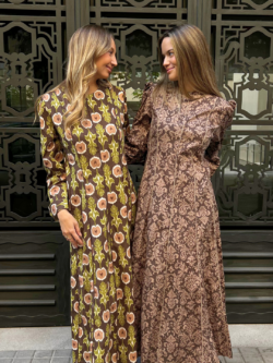 Vestido Midi Smock Barroco Moca - Imagen 6
